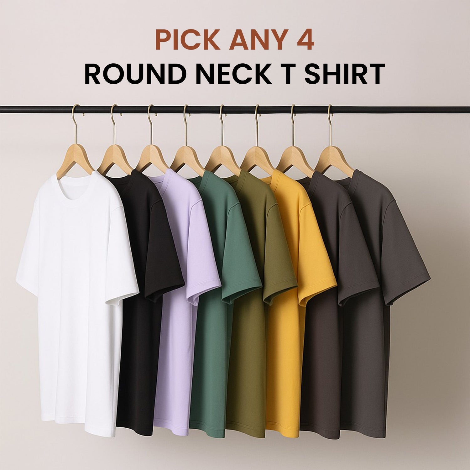 Pick Any 4 Plane T-Shirts @ Rs. 999