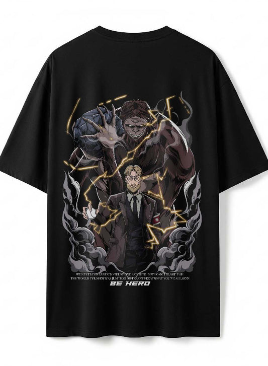 Attack on Titan Black Oversized T Shirt