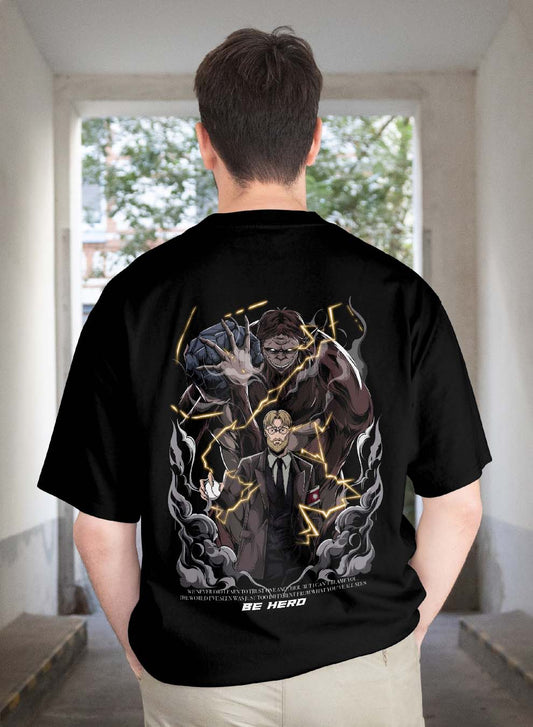 Attack on Titan Black Oversized T Shirt