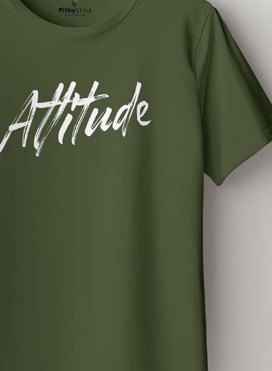 Attitude Olive Green Classic T Shirt