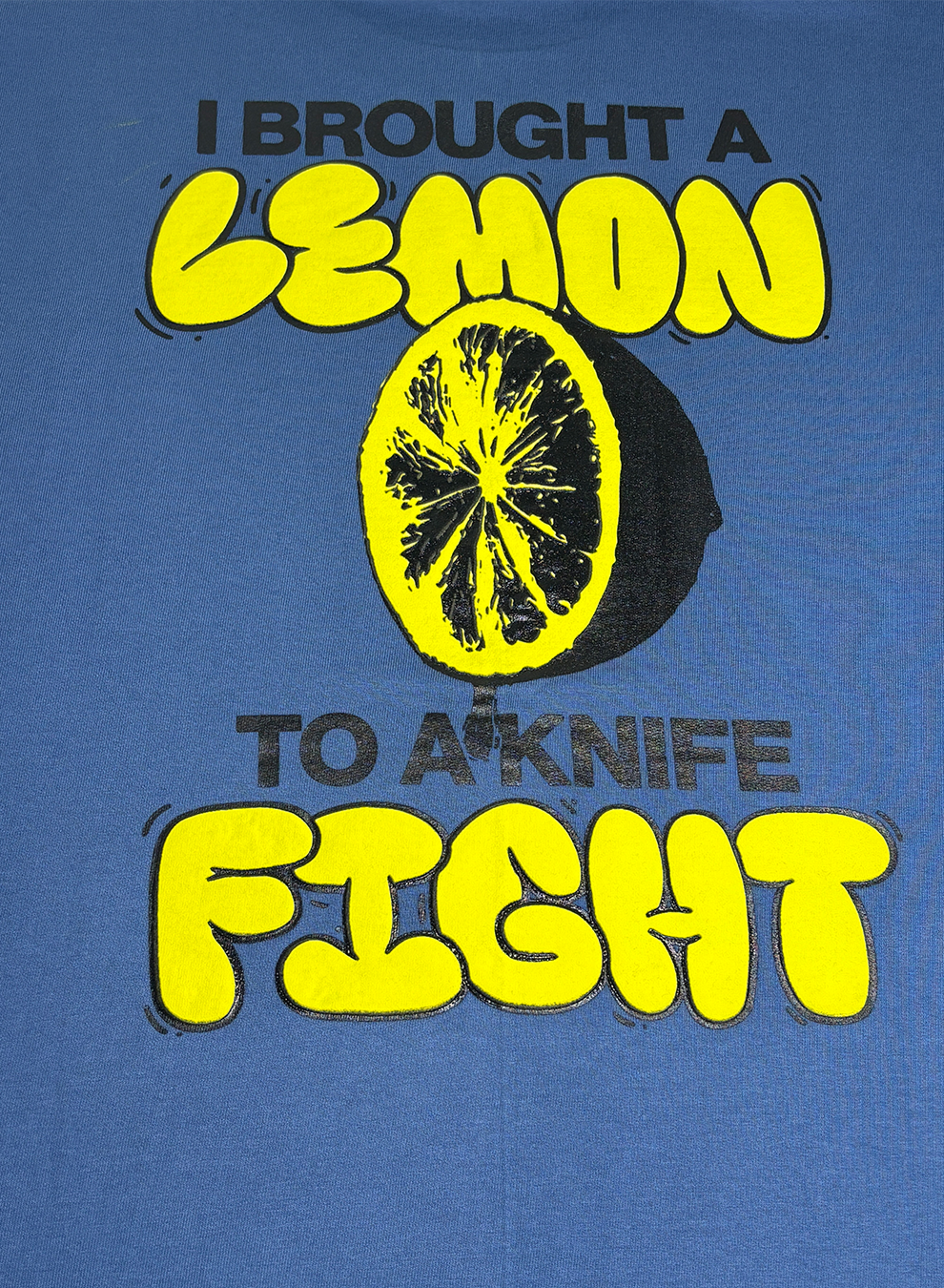 Lemon-Fight Blue drop shoulder T-shirt