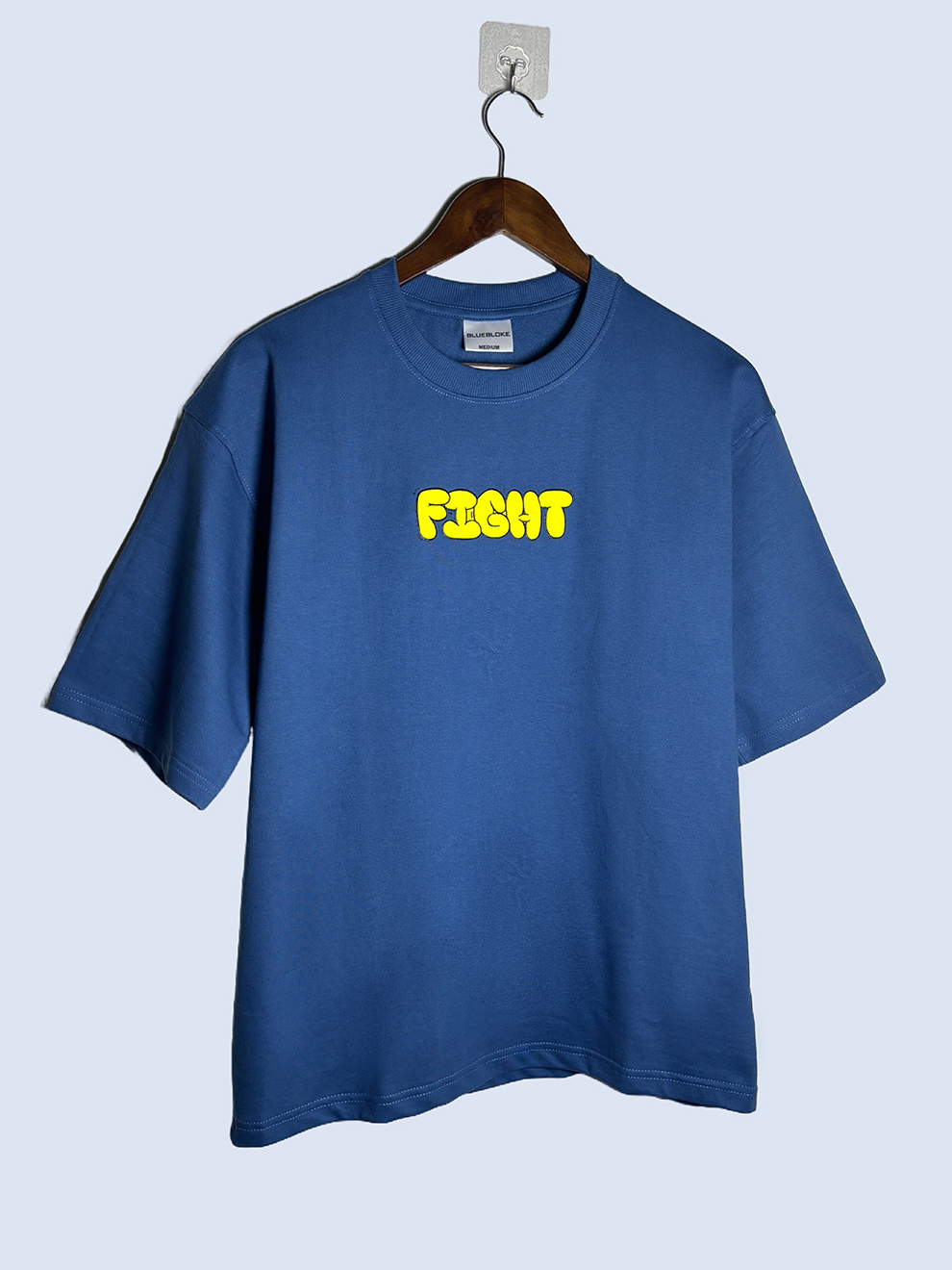 Lemon-Fight Blue drop shoulder T-shirt