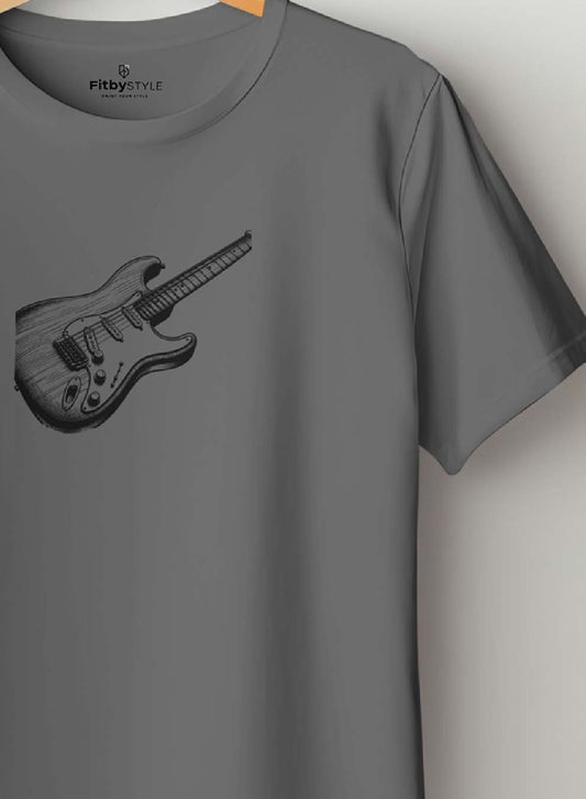 Guitar Grey Fender Stratocaster design T-Shirt