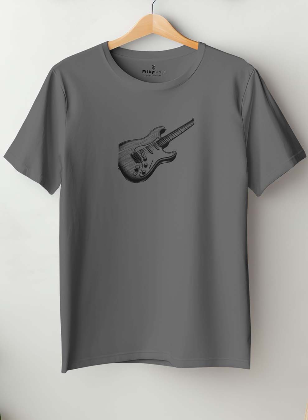 Guitar Grey Fender Stratocaster design T-Shirt