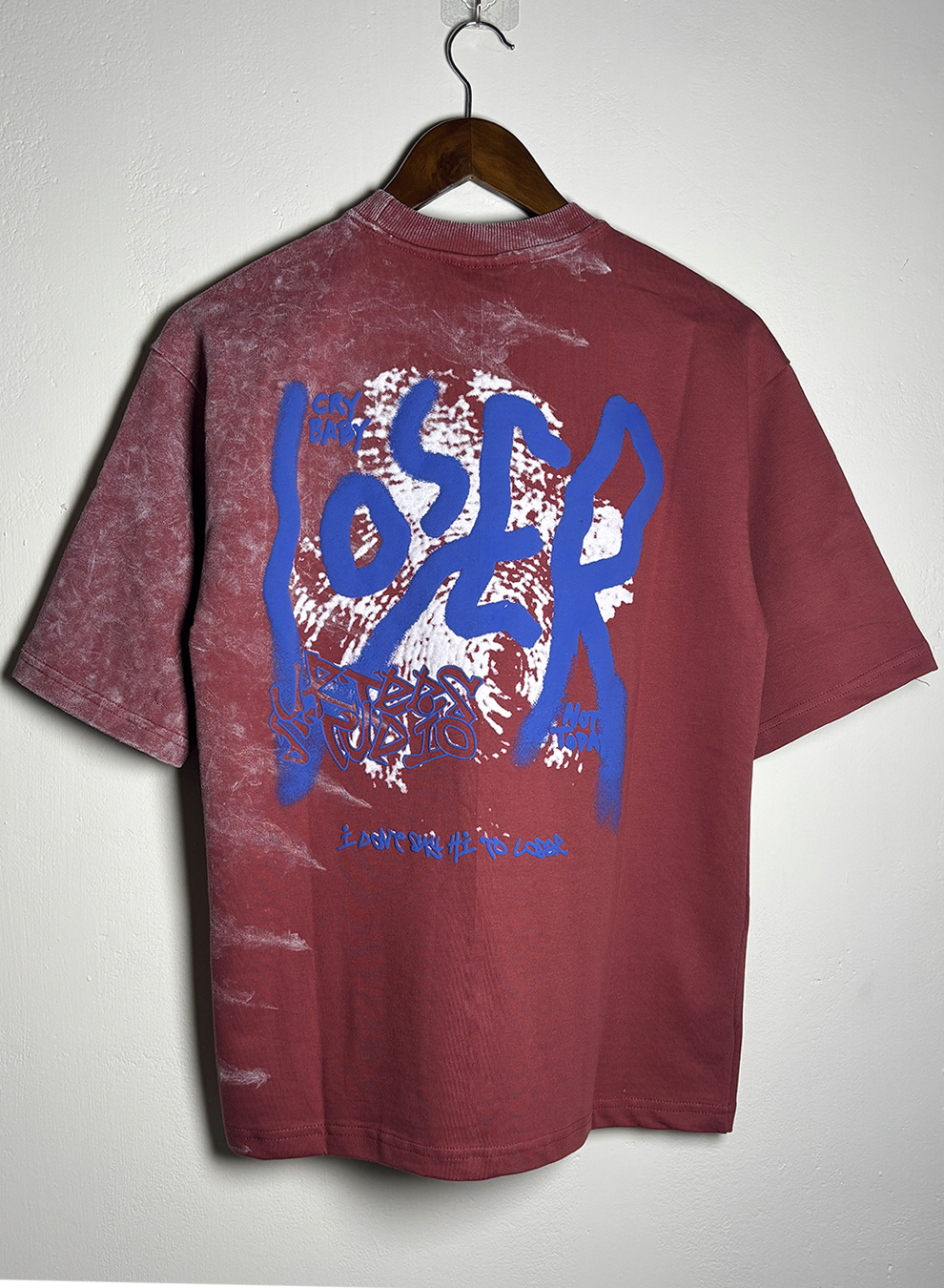 Looser-Maroon-Relaxed fit Drop Shoulder