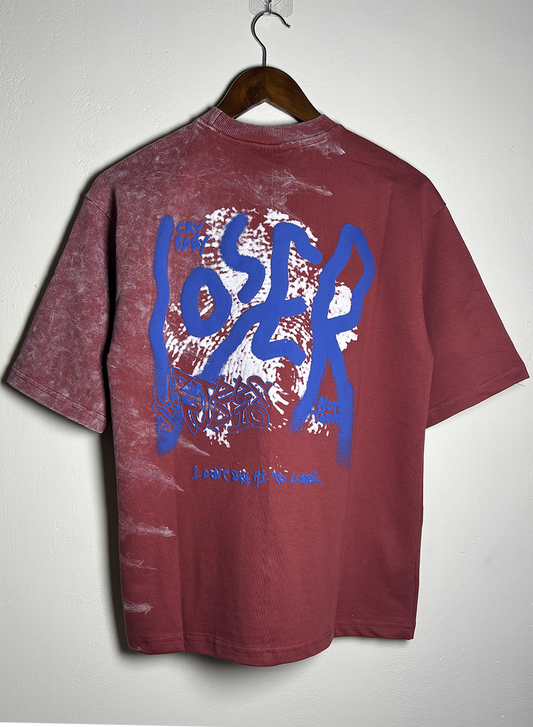 Looser-Maroon-Relaxed fit Drop Shoulder
