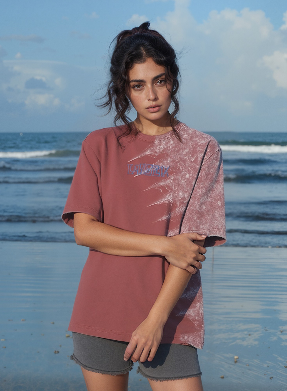 Looser-Maroon-Relaxed fit Drop Shoulder