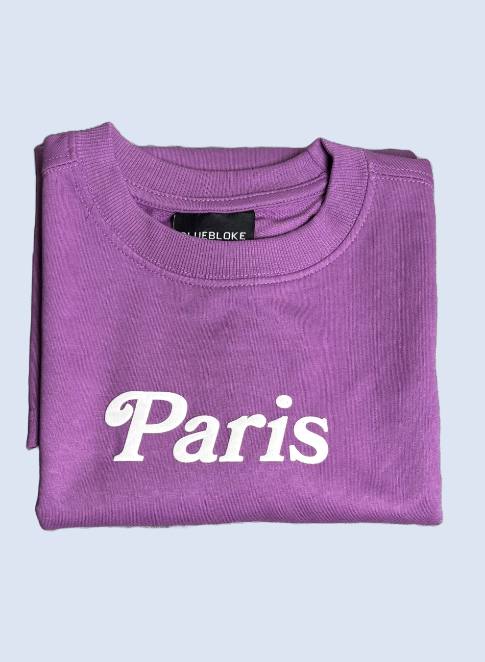 Drop-shoulder PARIS vivid violet T-Shirt