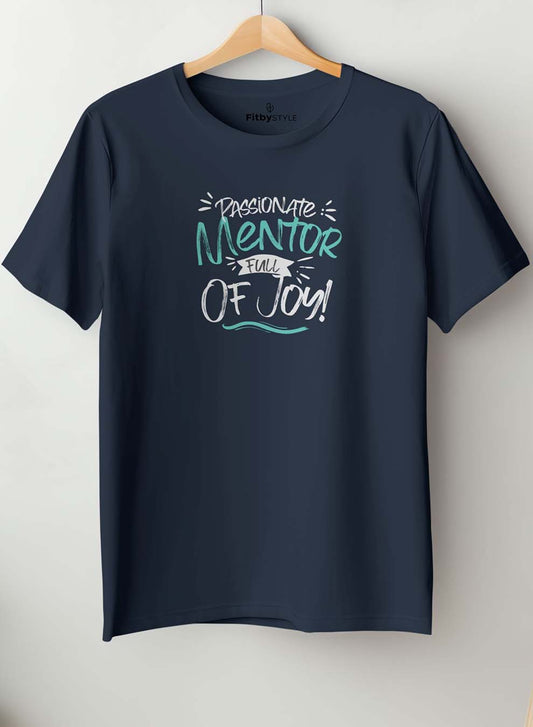Passionate Mentor Navy-Blue T Shirt