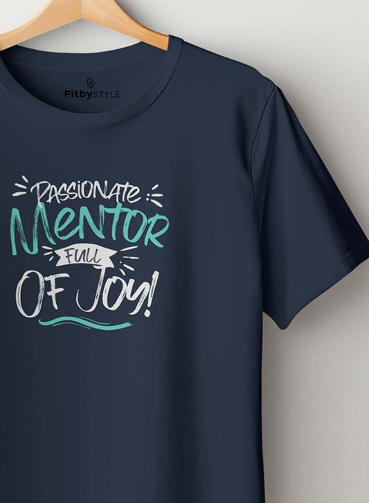 Passionate Mentor Navy-Blue T Shirt