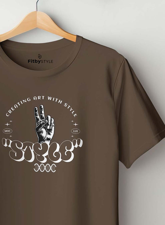 Art With Style Brown T-Shirt