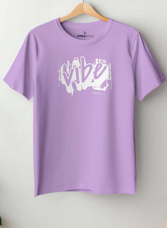 Pure Vibe lavender t-shirt half sleeve