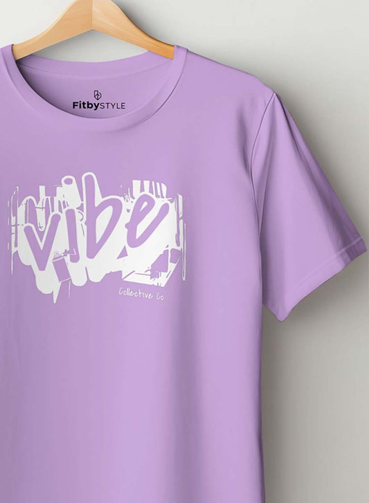 Pure Vibe lavender t-shirt half sleeve