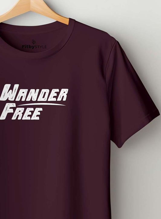 Wander Free Stylish Maroon T-Shirt