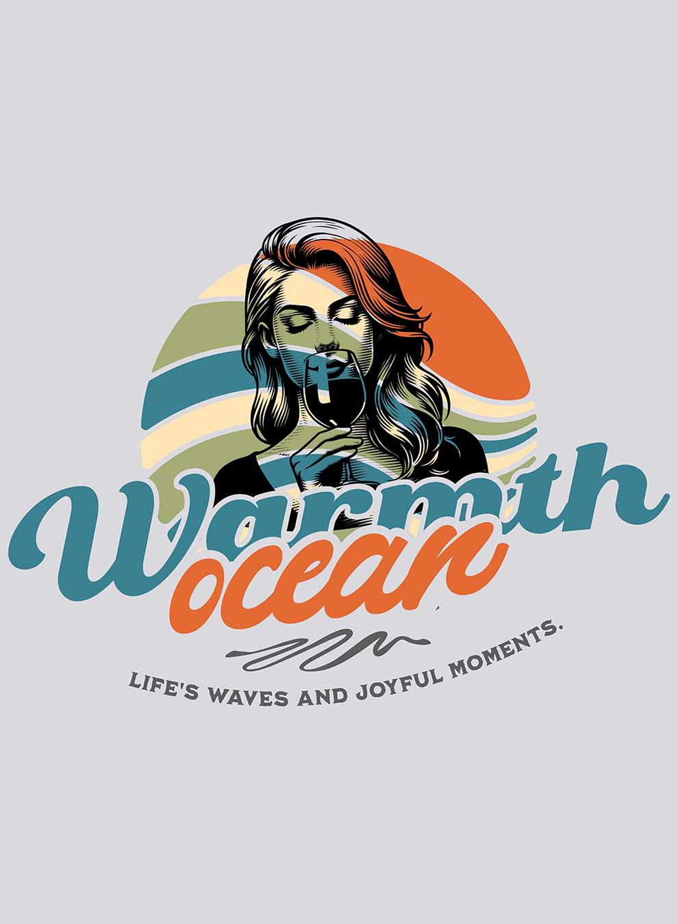 Warmth Ocean White Color T-Shirt Half Sleeve