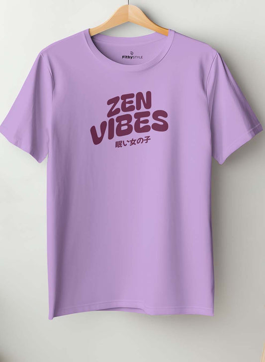 Zen Vibes Lavender Half Sleeve T-Shirt